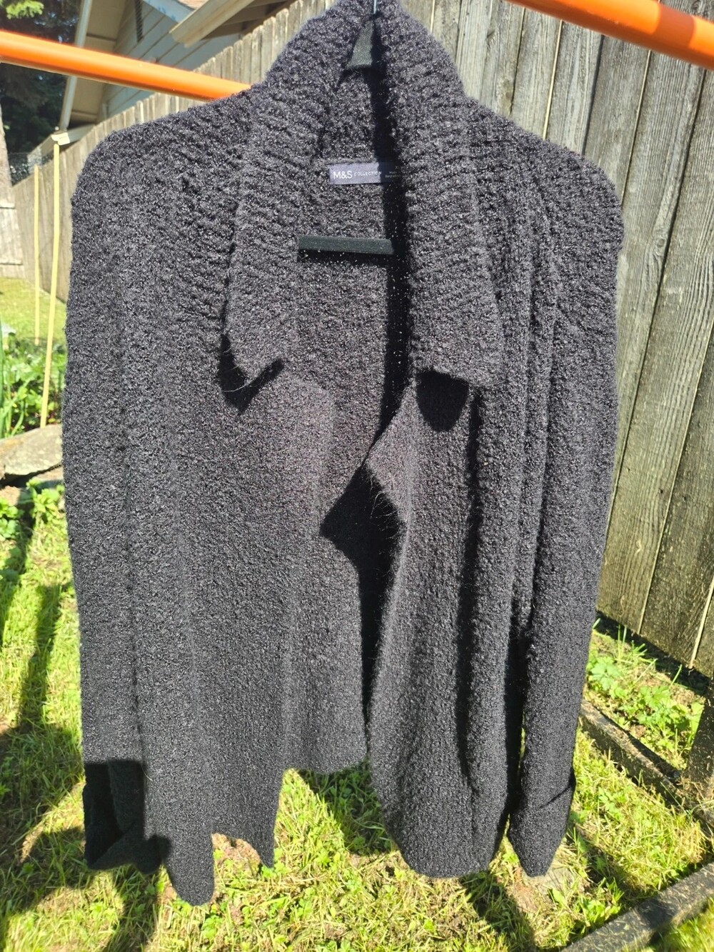 Black buckle knit jacket size XL